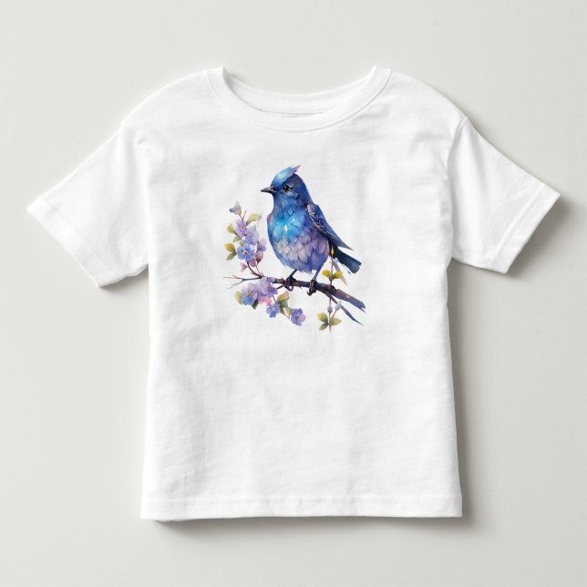 Sagofågelblommor akvarell Clipart-73611 T Shirt (Framsida)
