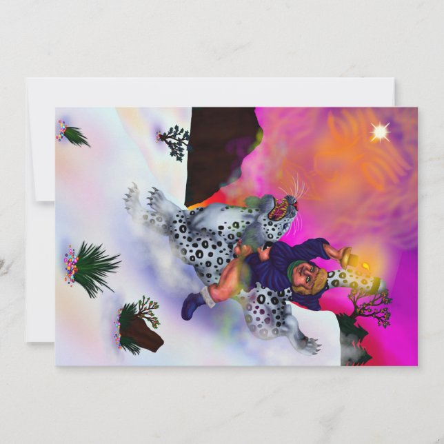 Sagofantasi hoppets ljus vinterdröm konst inbjudningar (Framsida)