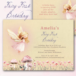 Sagoflicka Första Födelsedagsfirande Anpassad