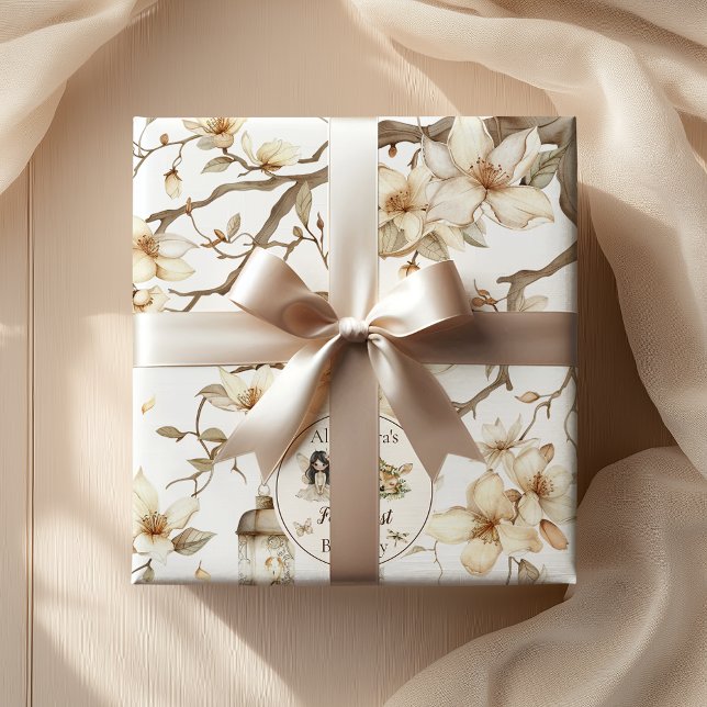 Sagoförsta födelsedag Skogsljung Floral Presentpapper (Skapare uppladdad)