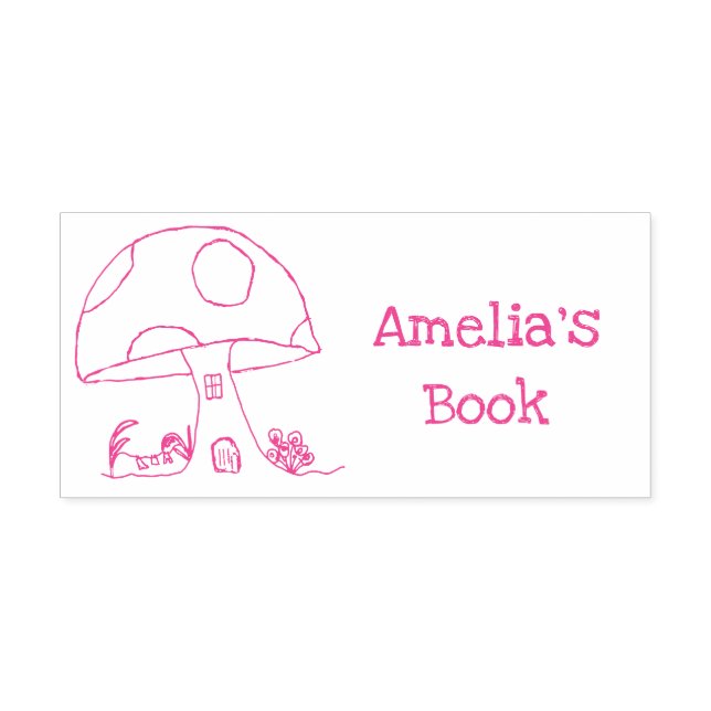 Sagofull Svampstuga Den här boken tillhör Se Självfärgande Stämpel (Design)