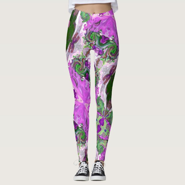 Sagohjärta Rosa Leggings (Framsida)