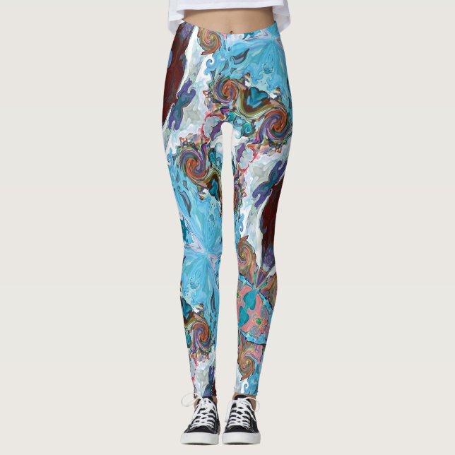 Sagohjärten Hallonfärgade Leggings (Framsida)