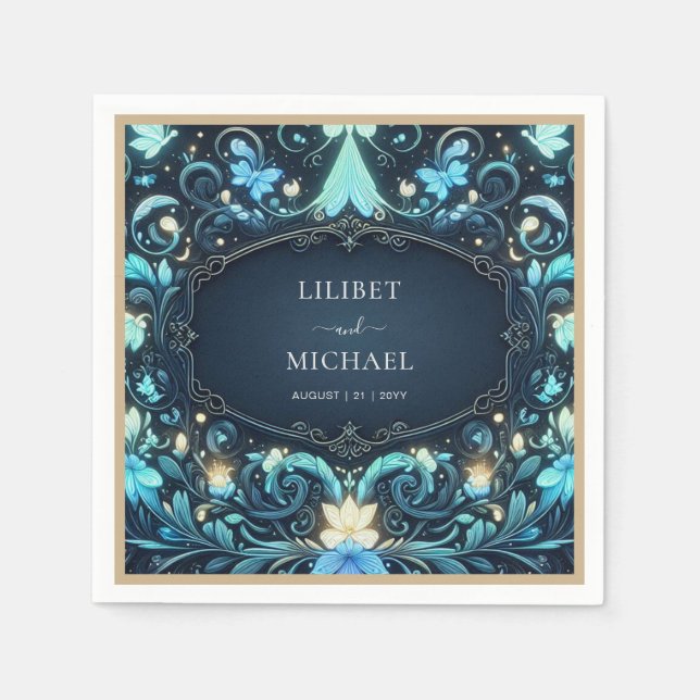 Sagokärna Rädda Datum Sagolik Glöd Upp Älva Pappersservett (Framsidan)