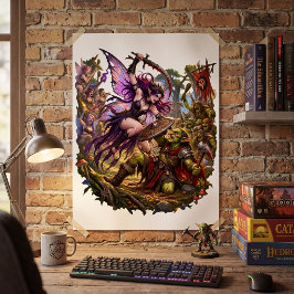 Sagokrigare vs Goblin – Bra vs Ondska-strid Poster