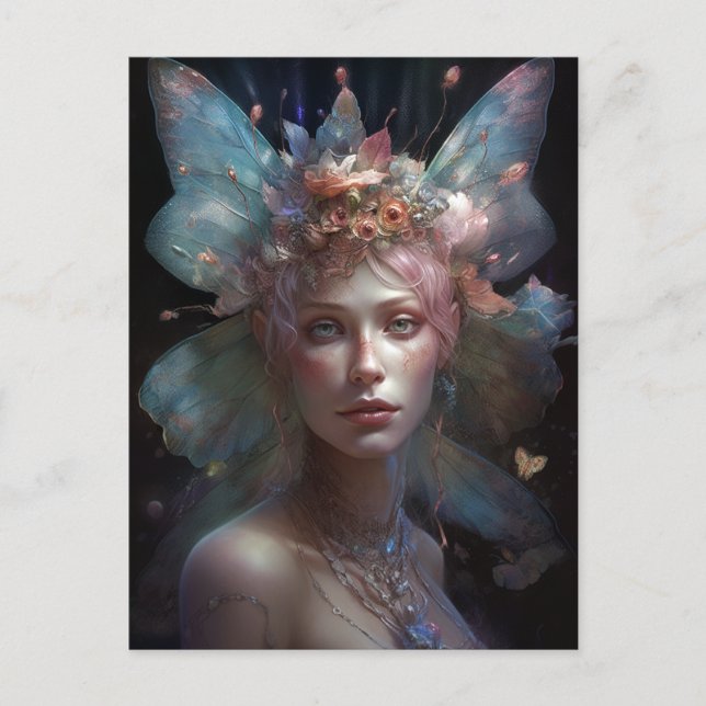 Sagokvinna Fantasykonst Vykort (Framsida)