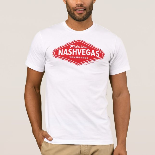 Sagolik diamantlogotyp för NASHVEGAS TM T Shirt (Framsida)