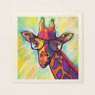 Sagolika giraffcoctailservetter pappersservett