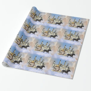 Sagolika slott moln presentpapper
