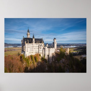 Sagolika slottet Neuschwanstein i Tyskland Poster