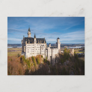 Sagolika slottet Neuschwanstein i Tyskland Vykort