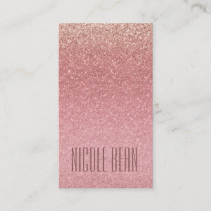Sagoliknande Rosa Glitter Glam Glamour Chic Anpass Visitkort