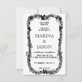 Sagolikt fantasifull skog av magi spara datumet