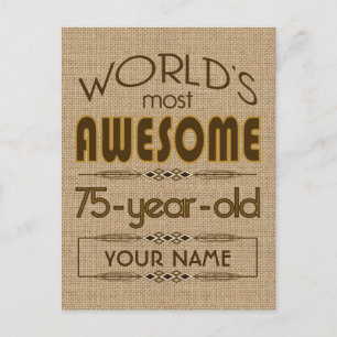 sagolikt för värld för 75:efödelsedagfirande bäst inbjudan vykort