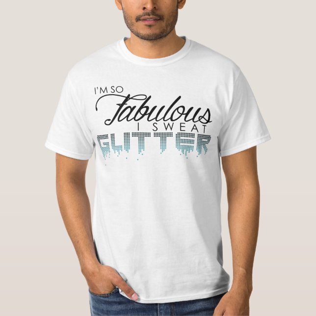 Sagolikt glatt glitter t-shirt (Framsida)