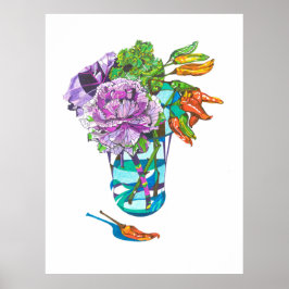 Sagolikt höstligt vegetabiliskt bukett poster