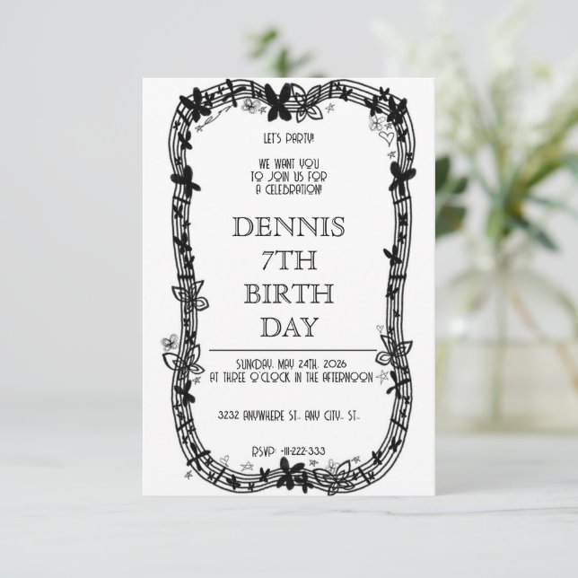 Sagolikt magiskt fantasiskog spara datumet (Stående Fram)