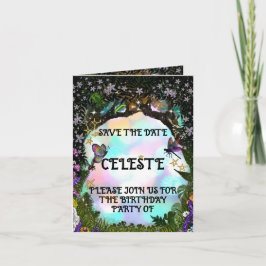 Sagolikt magiskt skogsrike kort