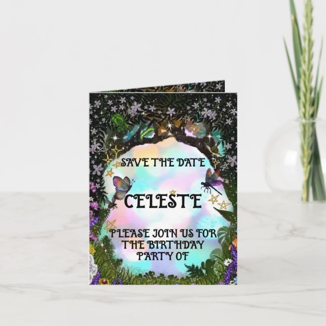 Sagolikt magiskt skogsrike kort (Framsida)