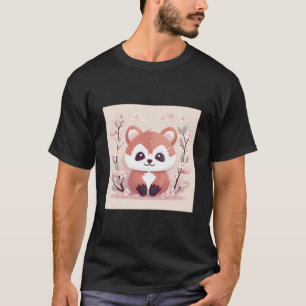 Sagolikt Röd Panda Och Körsbärsblomning Ness T Shirt