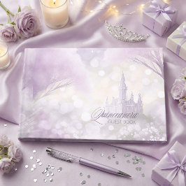 Sagolikt slott Quinceanera Lila ID1030 Gästböcker