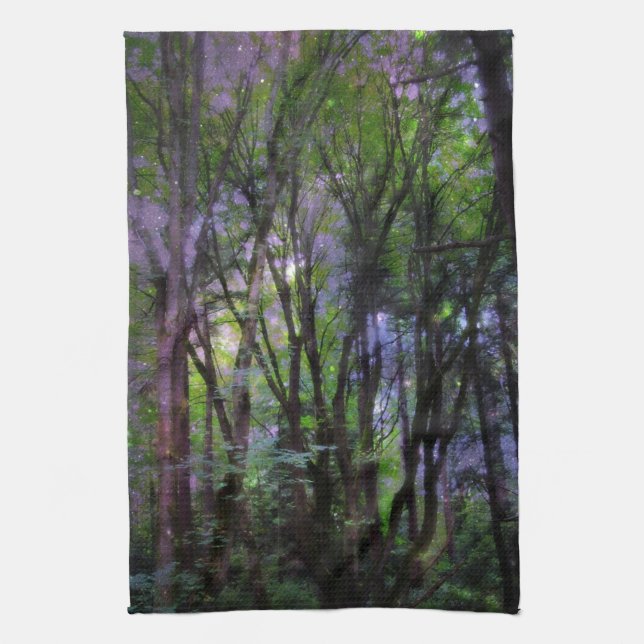 Sagoljus Surrealistisk Skog Kökshandduk (Vertikal)