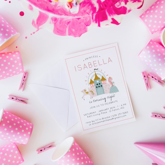 Sagoprinsessa Festin Invitation Inbjudningar (Skapare uppladdad)