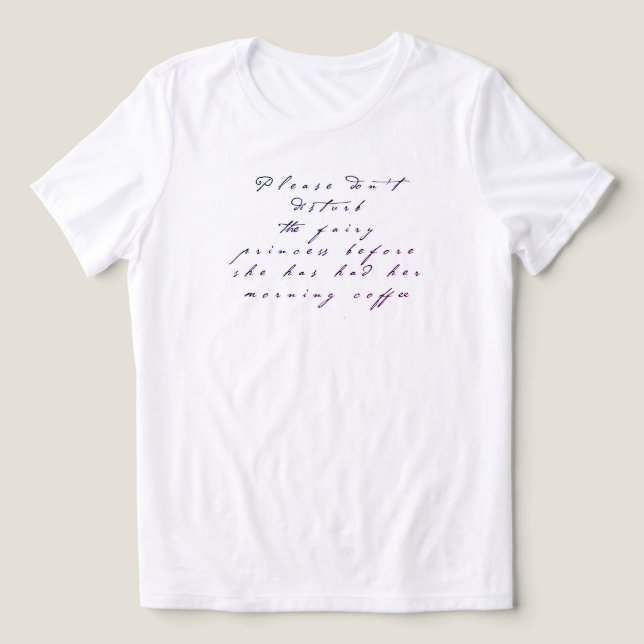 Sagoprinsessa kaffe t-shirt (Design Framsida)