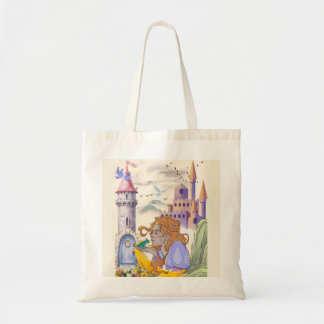 Sagoprinsessa och slott Vintage Toteväska Tygkasse