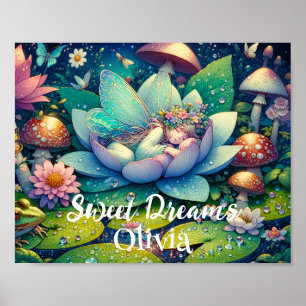 Sagoprinsessa som sover på en blomma Personlig Poster