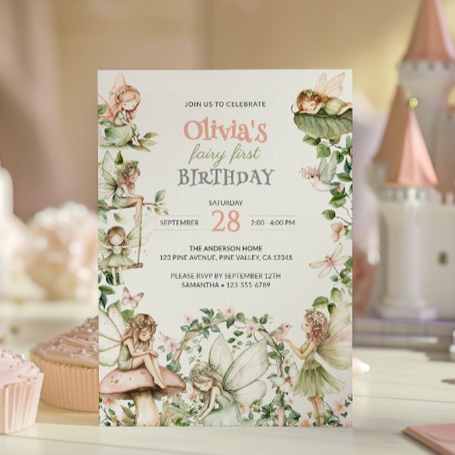 Sagoprinsessans 1-årsdag inbjudningar (Skapare uppladdad)