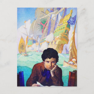 Sagor för N C Wyeths av äventyr Vykort