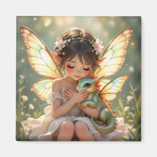 Sagor om feer och drakar Chibi anime Magnet