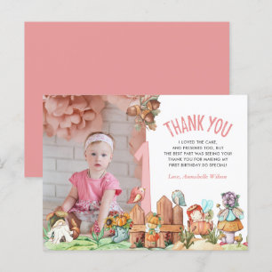 Sagoskog Första Födelsedags Foto Tack Vykort