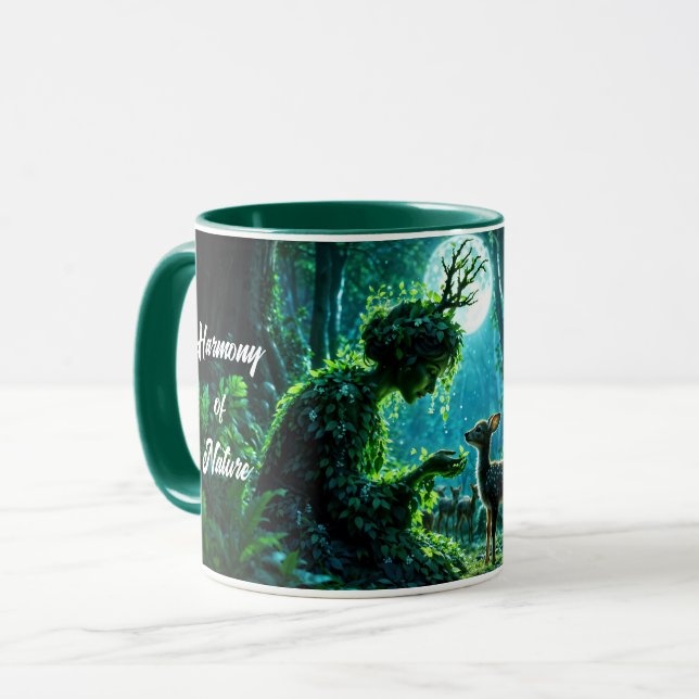 Sagoskogsgudinna och mjuk hjortkonst mugg (Framsida vänster)