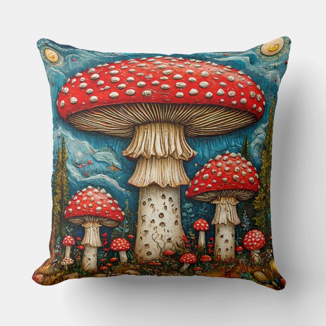 ✨ Sagoskogssvamp Mysigt Dekorationspresent 🍄 Kudde (Framsida)