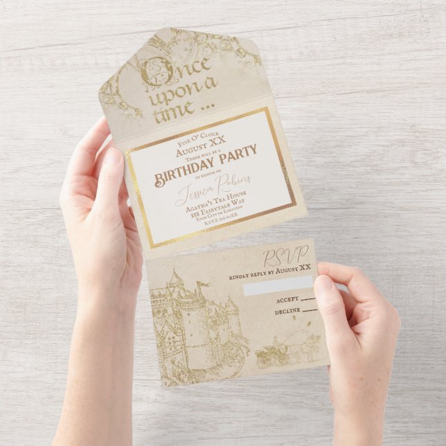 Sagotema Slott Kärra Guld Vintage (Avrivbar del)