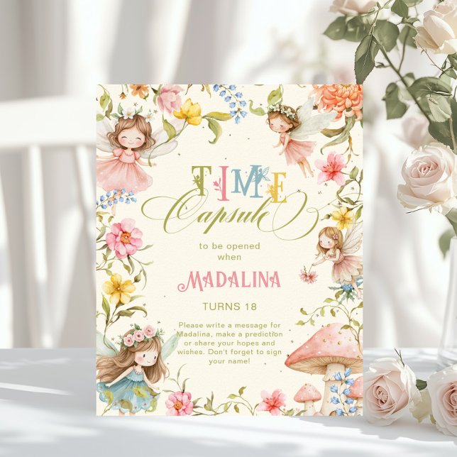 Sagotidskapsel Ljus Vildblomma Födelsedag Poster (Skapare uppladdad)