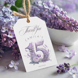 Sagotr&auml;dgård Quinceanera Lavendel/Lilafärg ID Presentetikett