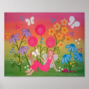 Sagoträdgård - 8x10 Mamma Dotter Flickor Barn Kons Poster