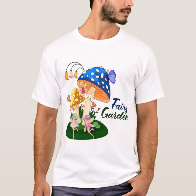 Sagoträdgård Söt Magisk Svamp Konst T Shirt (Framsida)