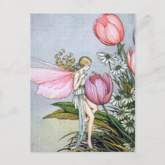 Sagotulpaner Vintageillustration Postkort Vykort