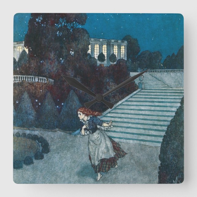 Sagovärld, Askungen av Edmund Dulac Fyrkantig Klocka (Framsida)