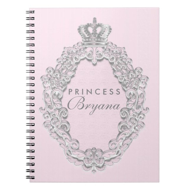 Sagovärld Rosa Prinsessa Anteckningsbok Dagbok (Framsidan)