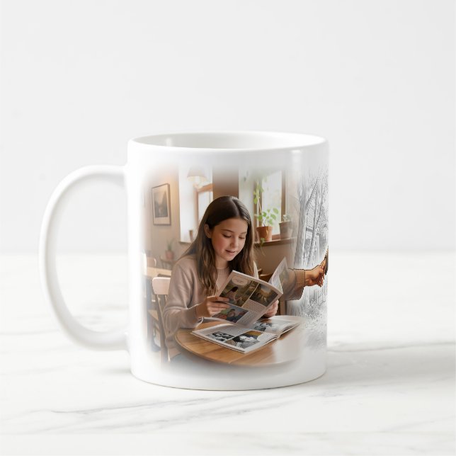 Sagovärldens ömma fantasivän-mugg kaffemugg (Vänster)