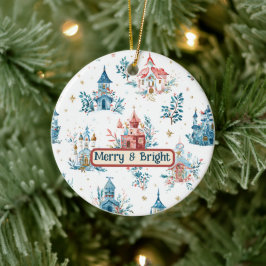 Sagovattenfärg Julmönster Ornament