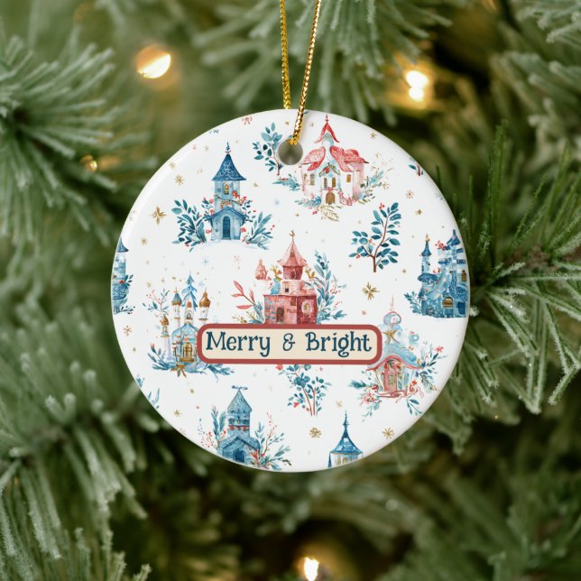 Sagovattenfärg Julmönster Ornament (Träd)