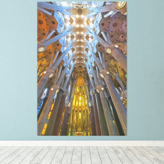 Sagrada Familia-arkitektur, Barcelona Canvastryck