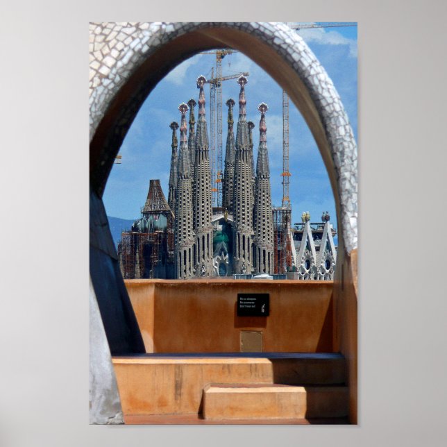 Sagrada Familia Barcelona Catalonia Spanien Poster (Framsidan)
