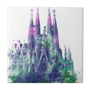 Sagrada Familia Barcelona Kakelplatta